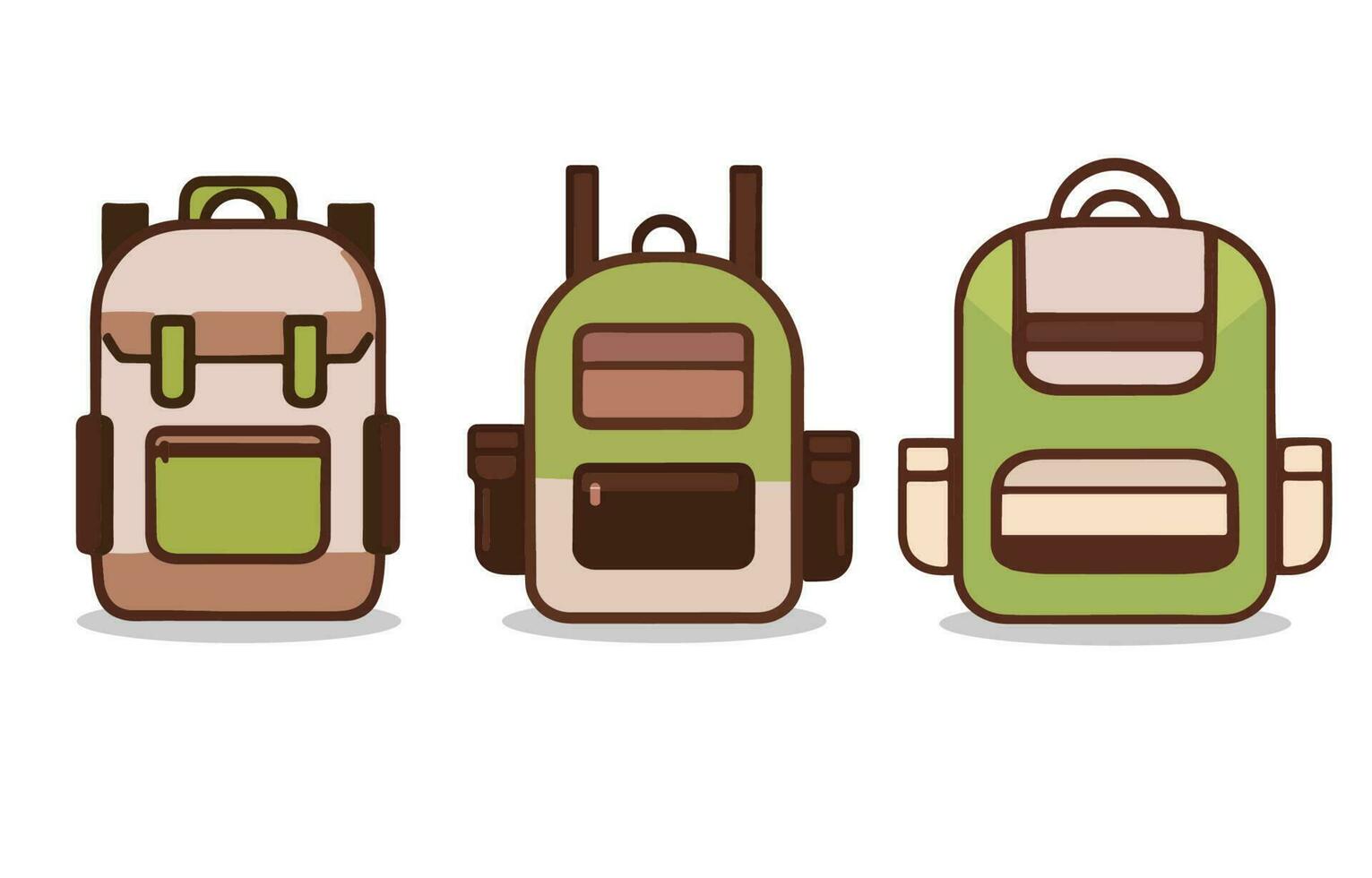 hipster ryggsäck väska, backpacker. vektor platt tecknad serie symbol ikon design.