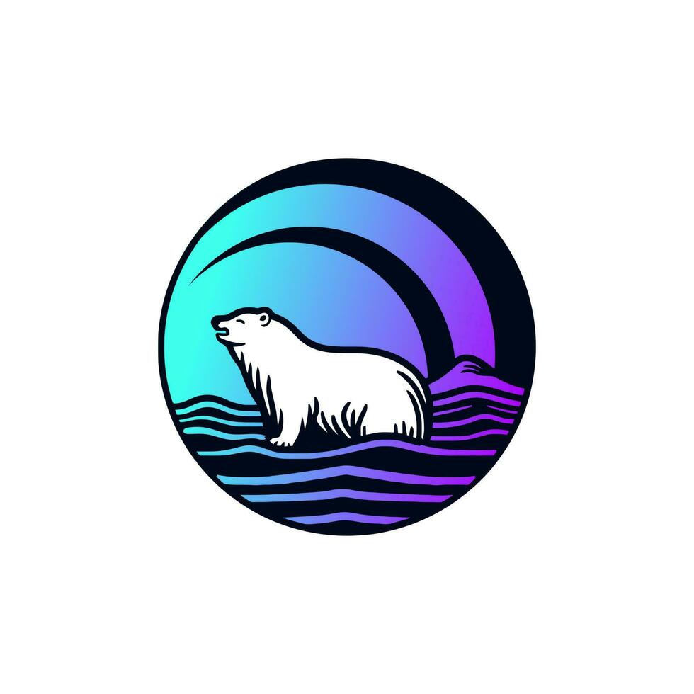 Polar- Bär Logo Illustration Design zum Ihre Unternehmen oder Geschäft vektor