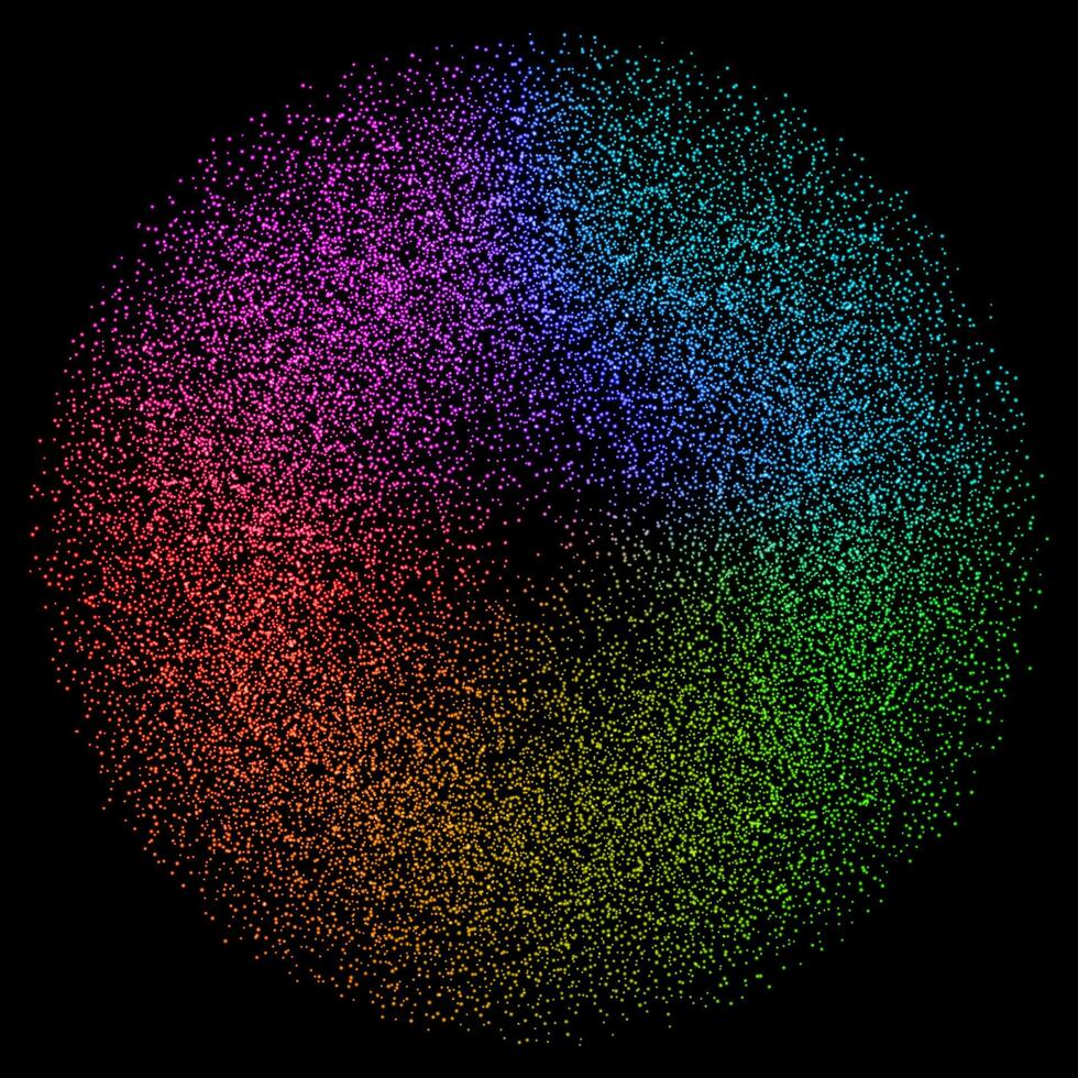 abstrakt Hintergrund mit Spektrum farbig Punkte Design vektor