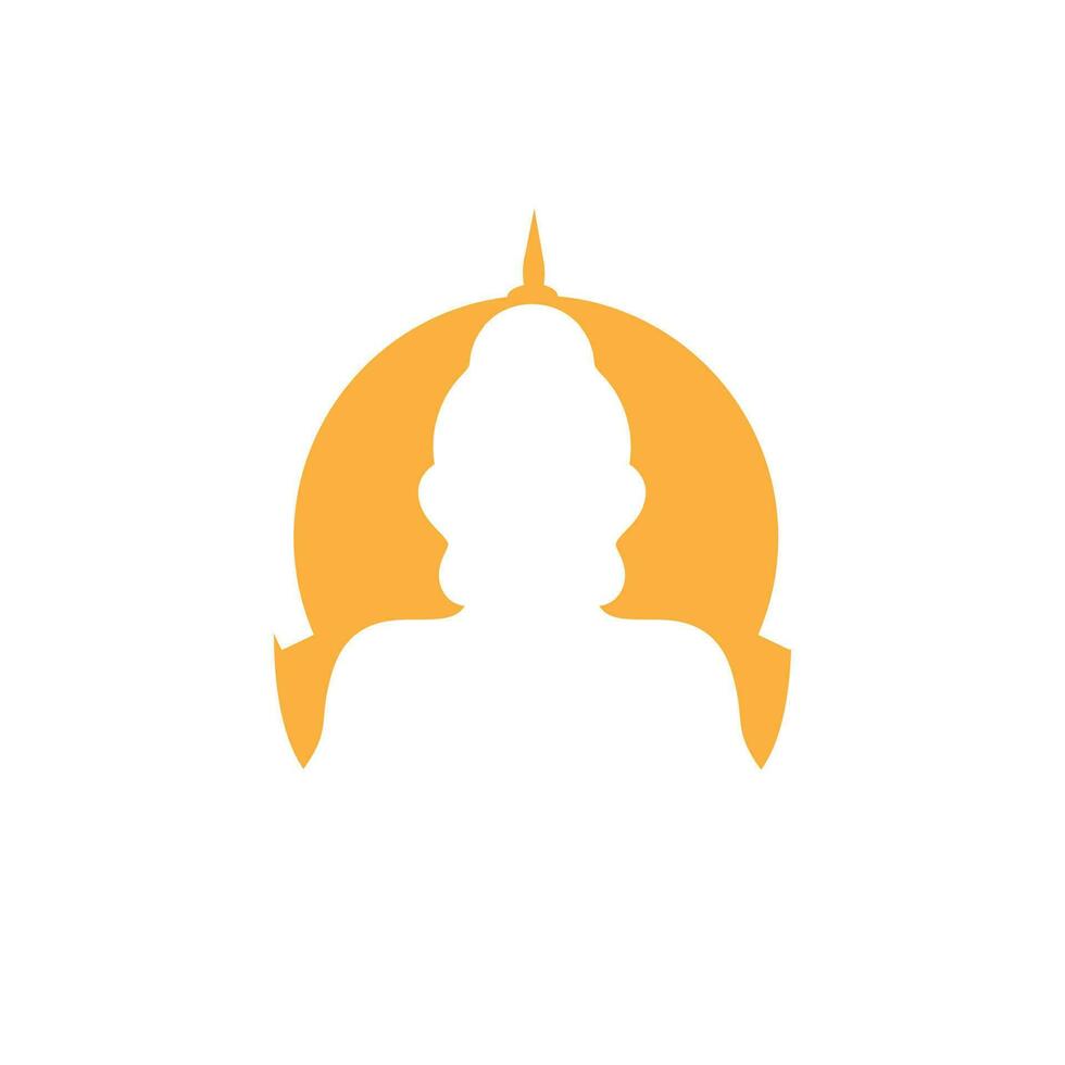 budha purnima logotyp vektor