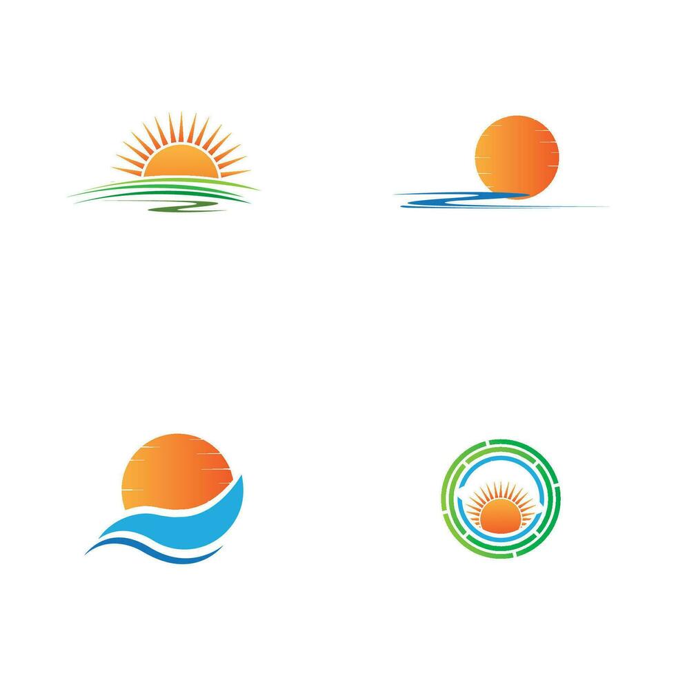 Sonnenaufgang Logo Sammlung vektor