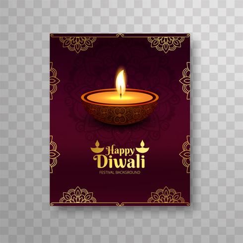 Moderne bunte diwali helle Broschüre vektor