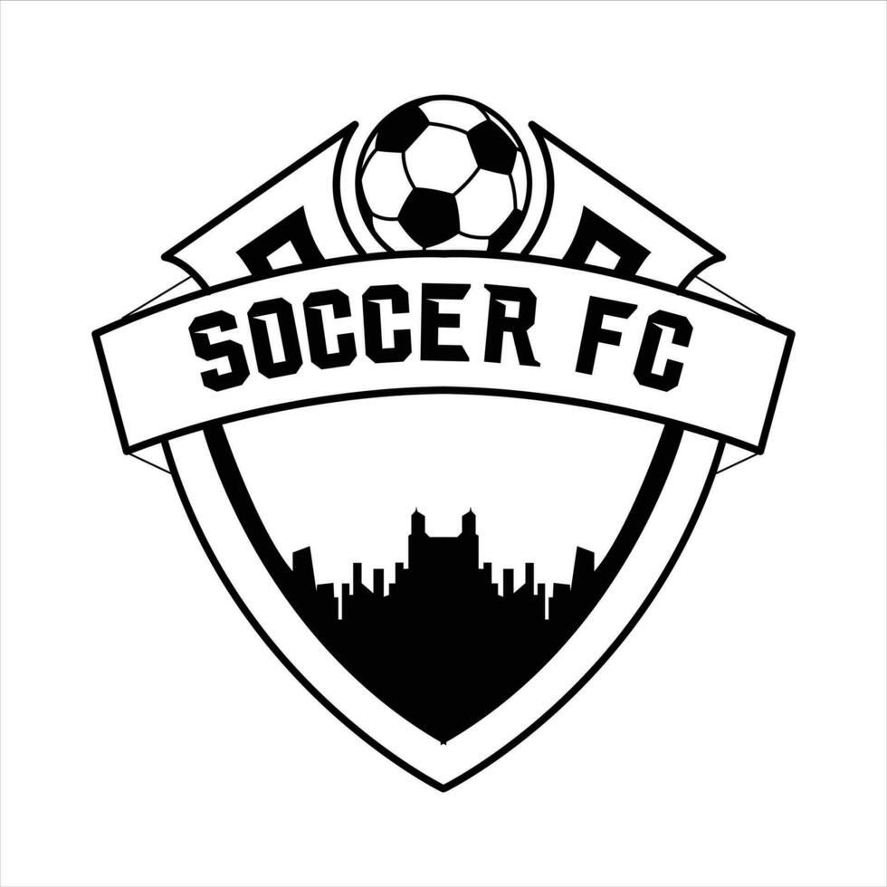 emblem skydda de fotboll klubb logotyp vektor