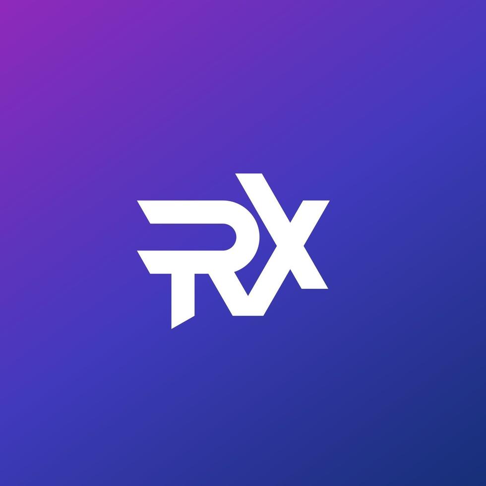 rx buchstaben logo design vektor