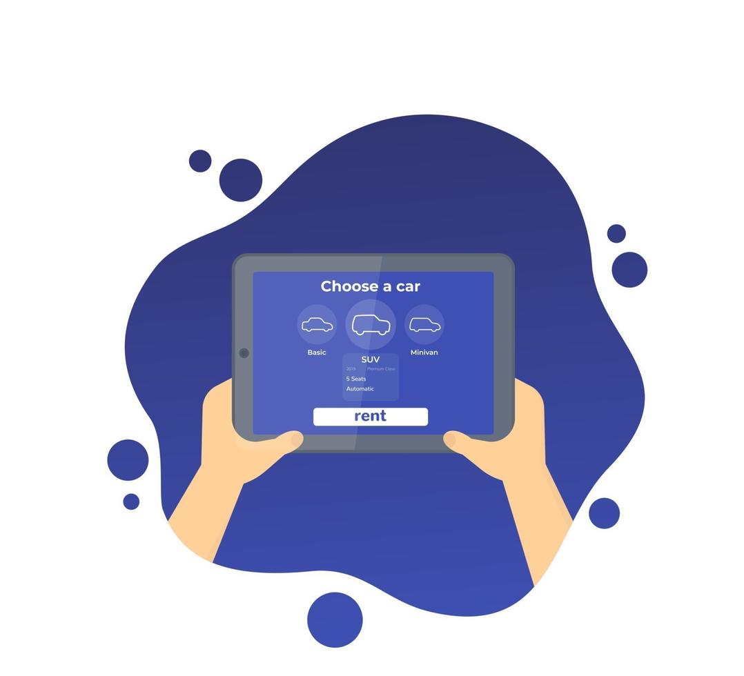 Autovermietung mobile App vektor