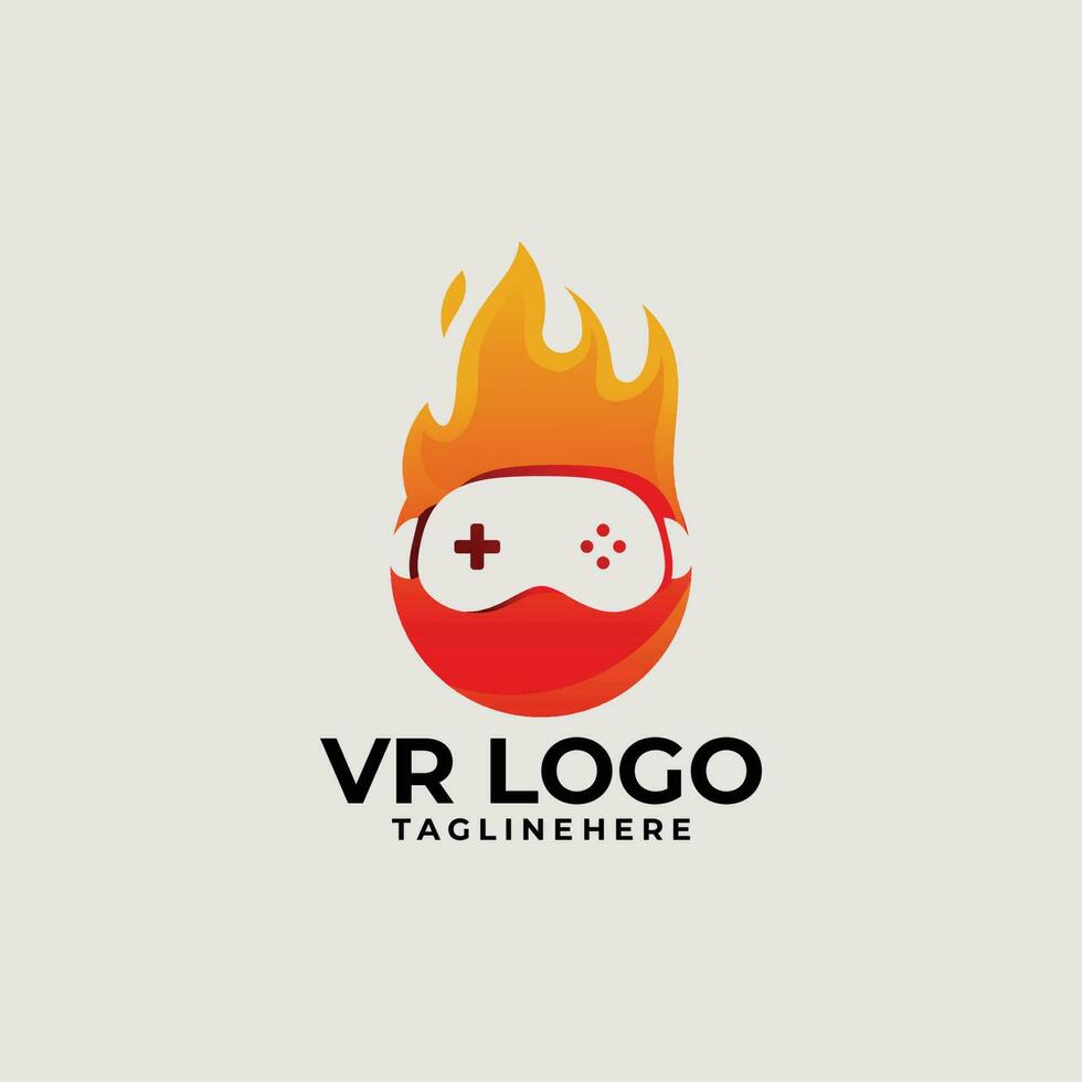 virtuell verklighet logotyp ikon vektor isolerat