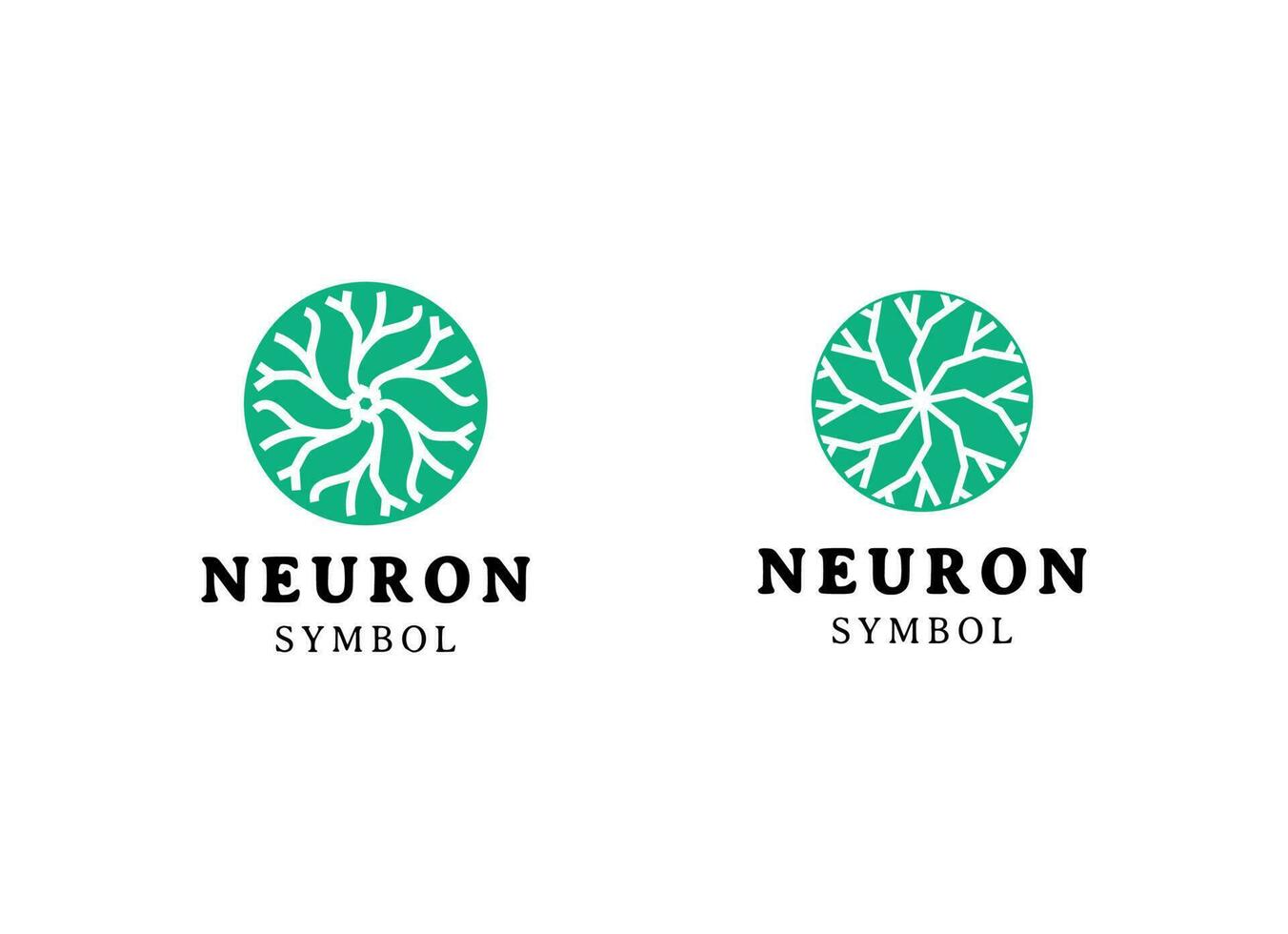 abstrakter Neuron-Logo-Vorlagenvektor vektor