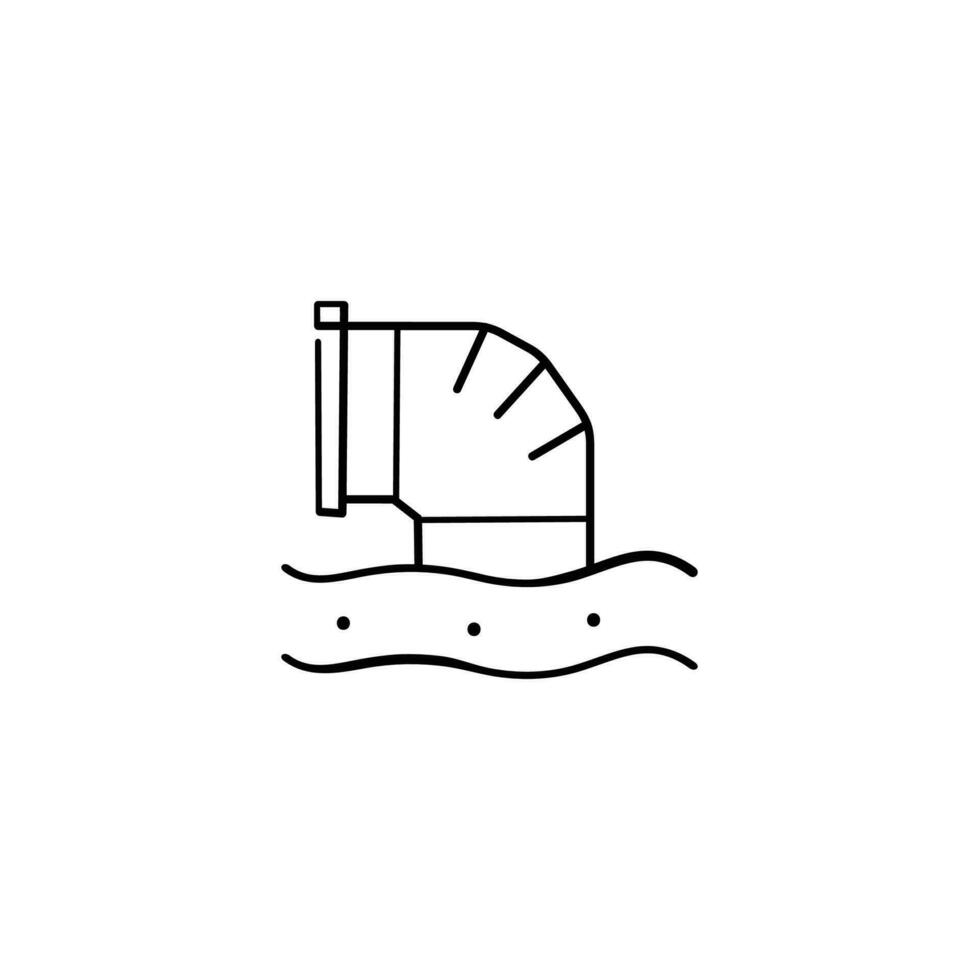 avfall vatten linje stil ikon design vektor