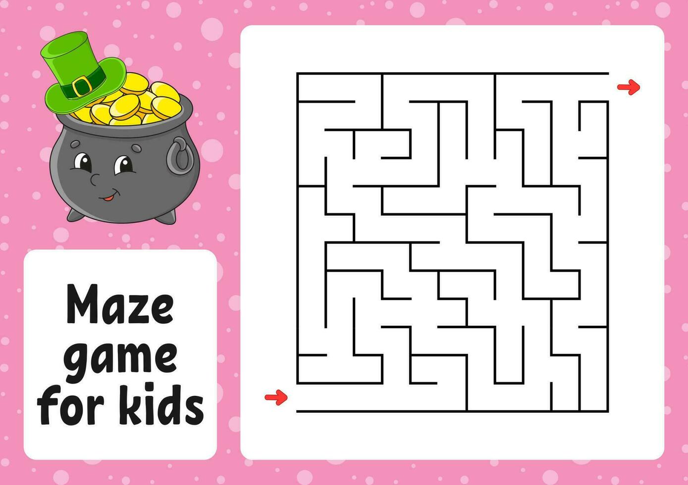 Labyrinthspiel für Kinder. lustiges labyrinth. Arbeitsblatt für Aktivitäten. Puzzle für Kinder. Cartoon-Stil. logisches Rätsel. Vektor-Illustration. vektor