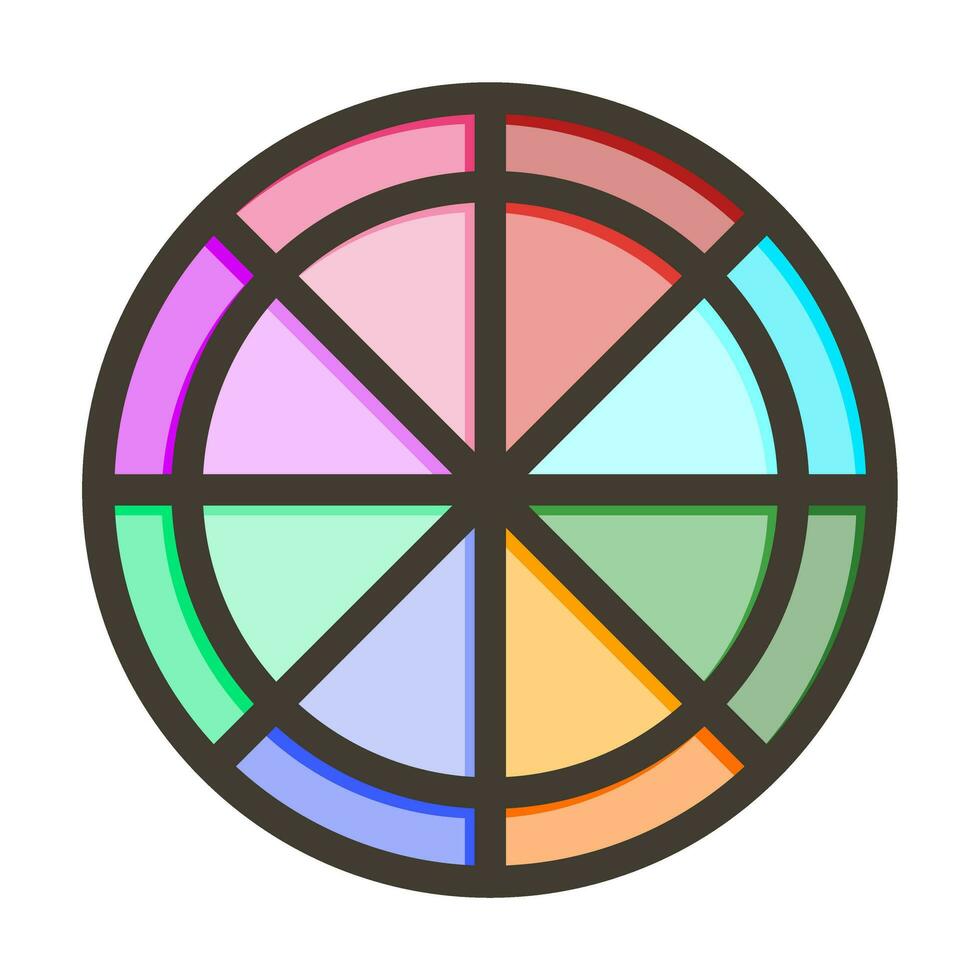 Farbe Palette Vektor dick Linie gefüllt Farben Symbol Design