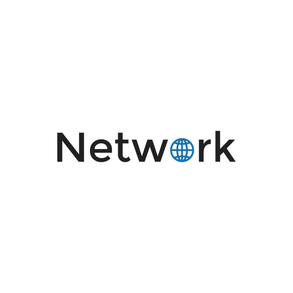 nätverk tecken logotyp ikon design element med klot vektor