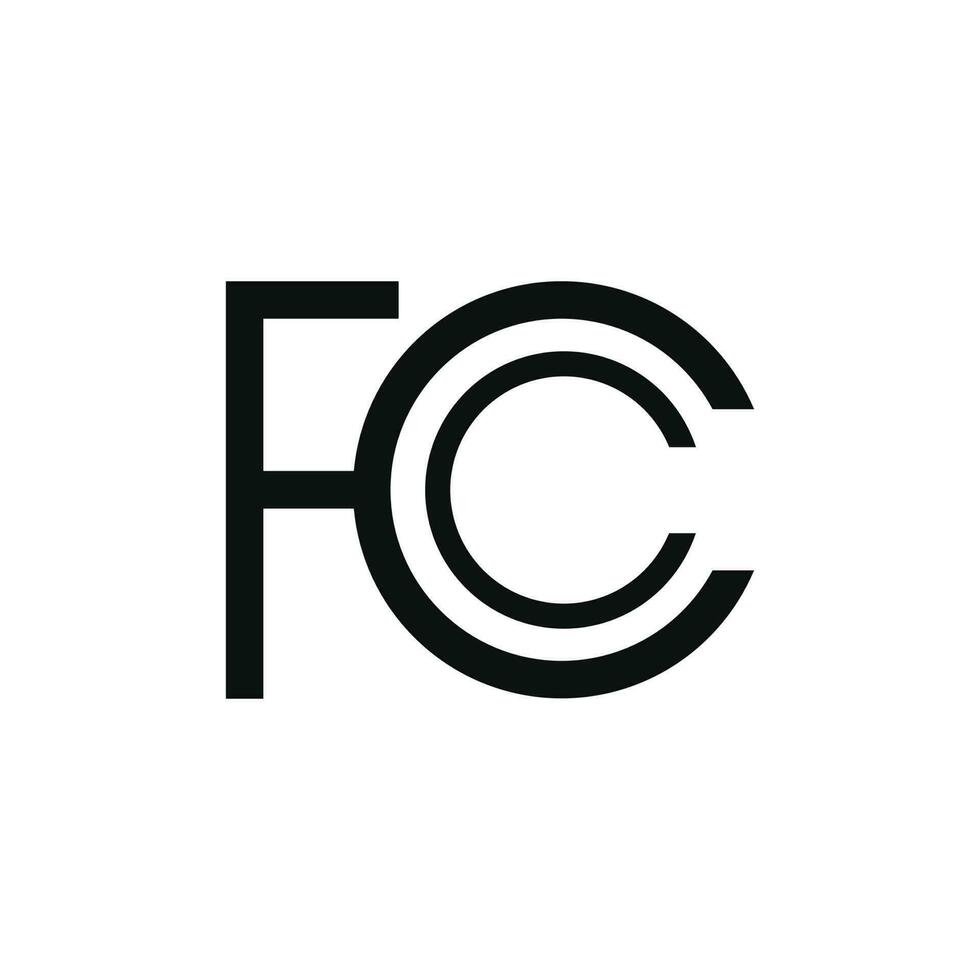 fcc Kennzeichen Symbol isoliert auf Weiß Hintergrund vektor