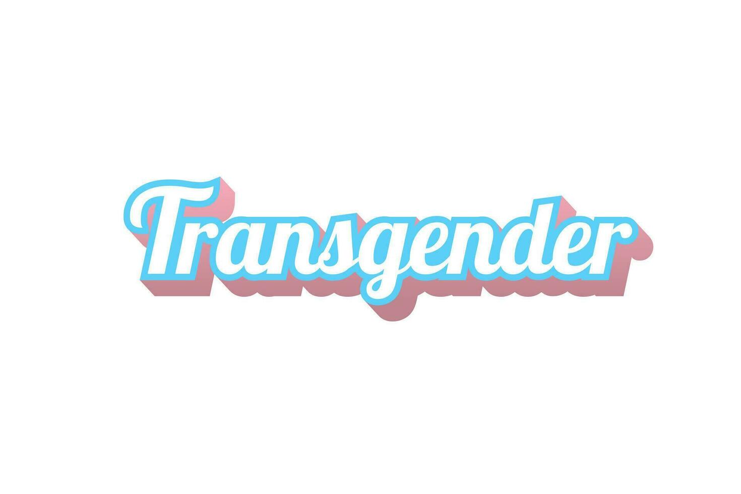 Transgender modern typografisch Design. Transgender Beschriftung im trans Stolz Farben Weiss, Blau, und Rosa. wirbelt und rauschen Typografie. Vektor Illustration. eps 10.