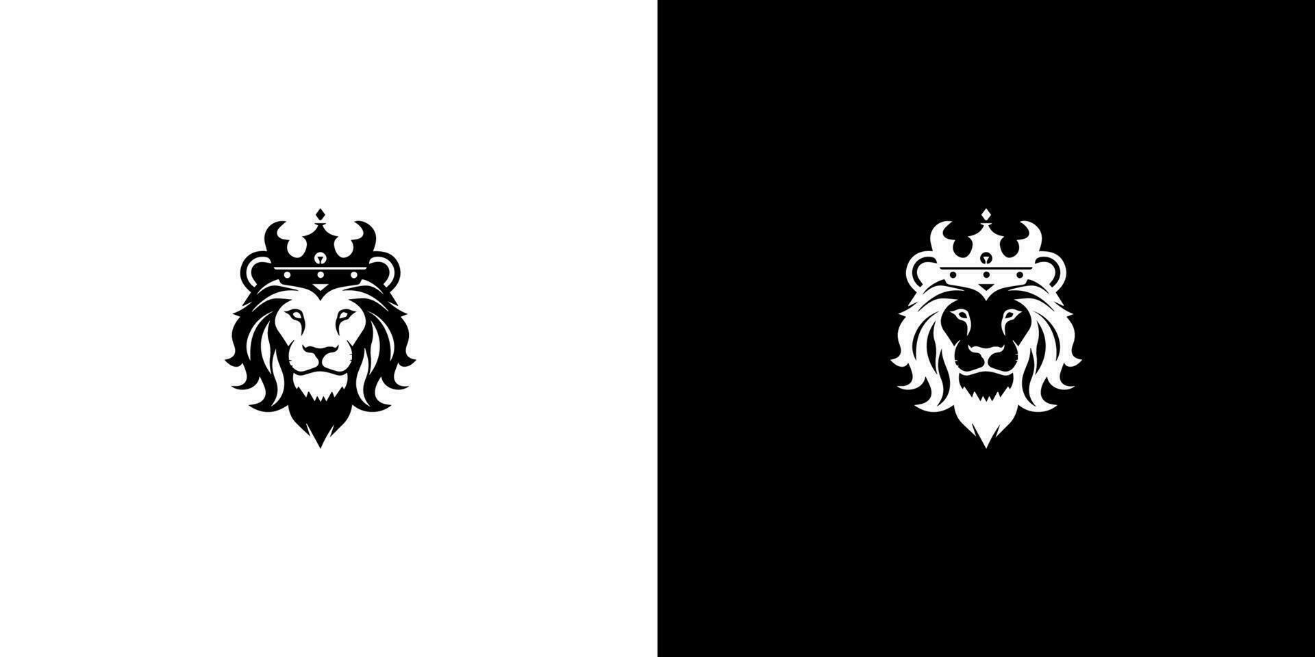 kunglig kung lejon krona symbol. elegant svart leo djur- logotyp. premie lyx varumärke identitet ikon. vektor illustration design mall.