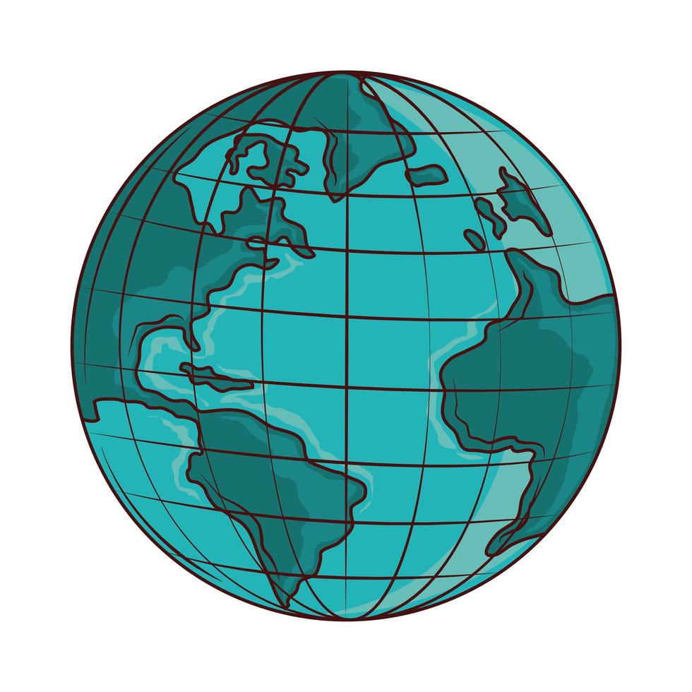 Globuskarte Welt vektor