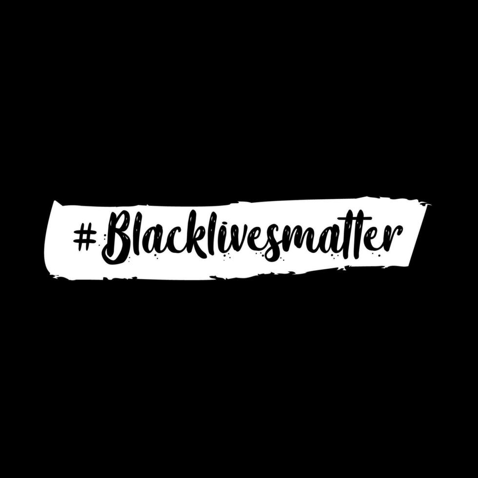 svart liv är viktigt modern logotyp, baner, design begrepp, tecken, med svart och vit text på borsta vektor