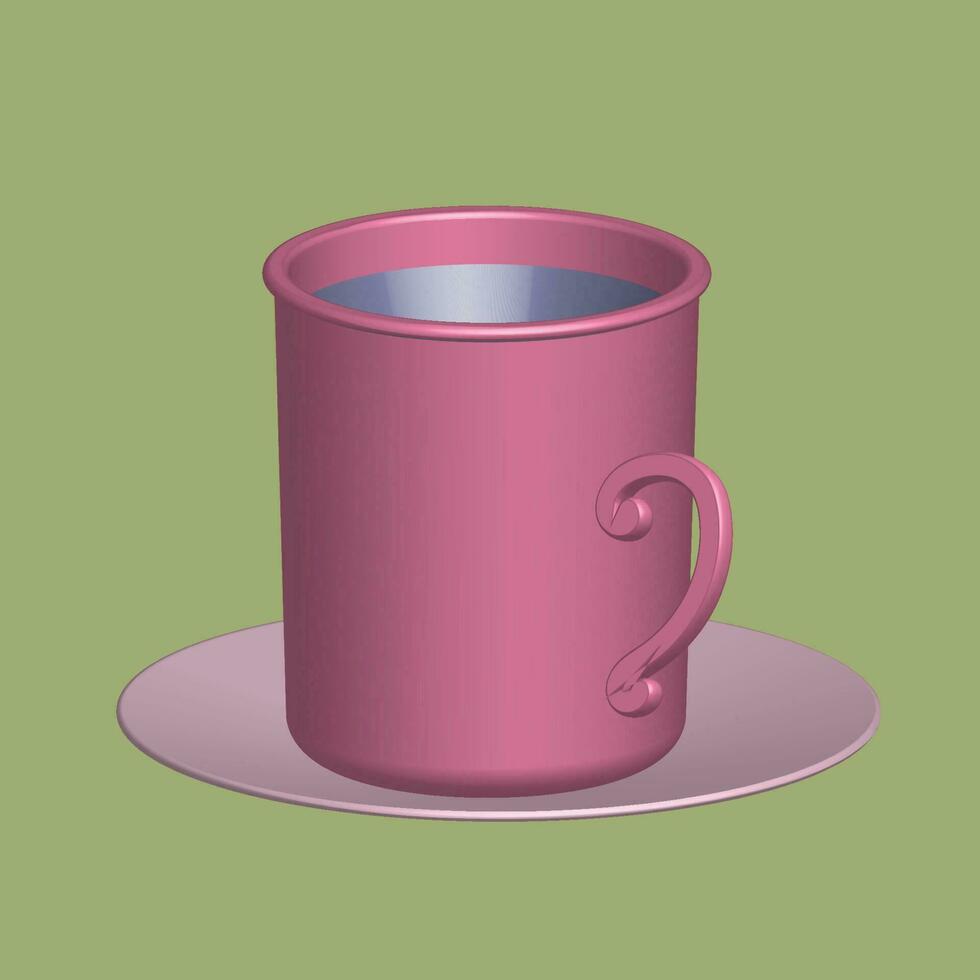 3d Becher mit heiß Tee und Milch oder Cappuccino und Latté. realistisch Americano und Espresso trinken Illustration, Kaffee Tasse. vektor