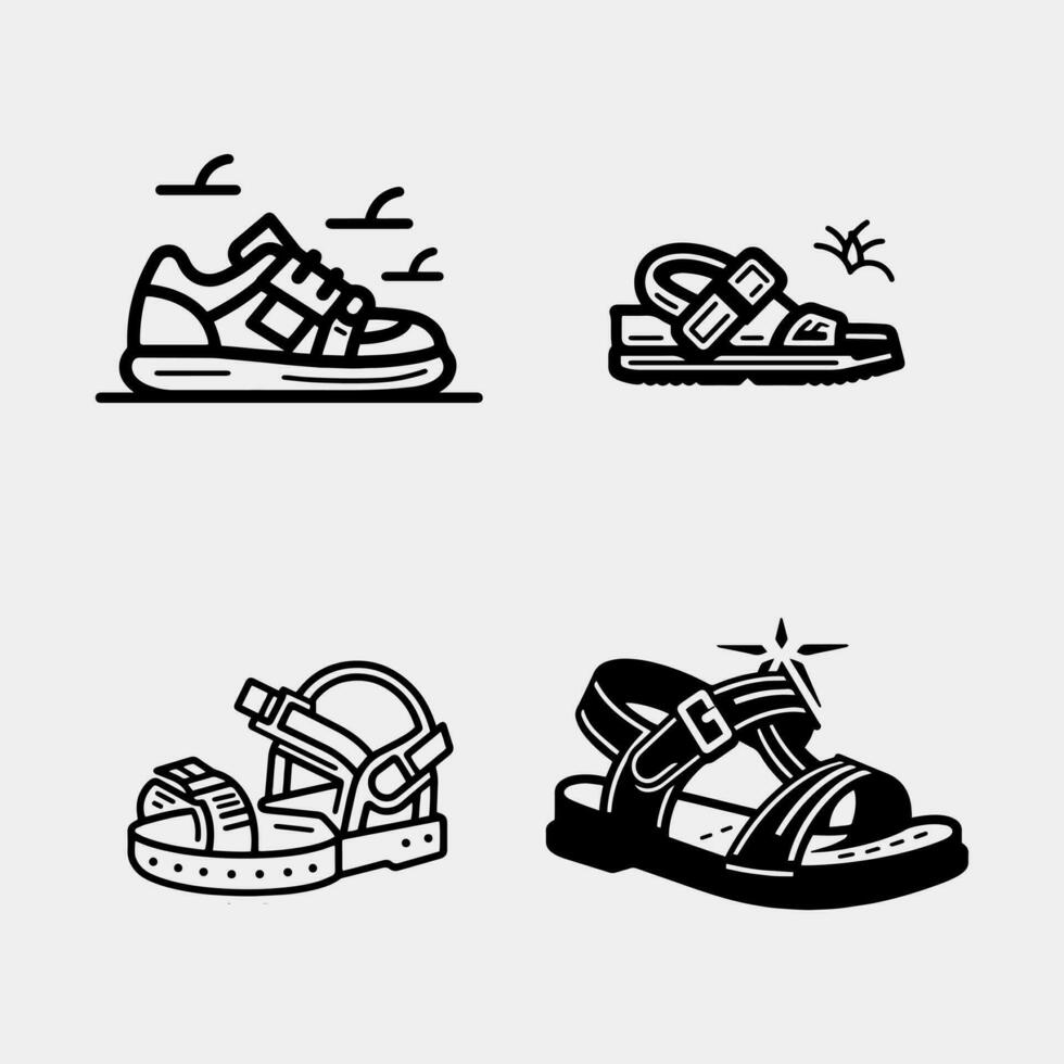Sandale Vektor Karikatur Symbol. Vektor Illustration Flip Flops auf Weiß Hintergrund