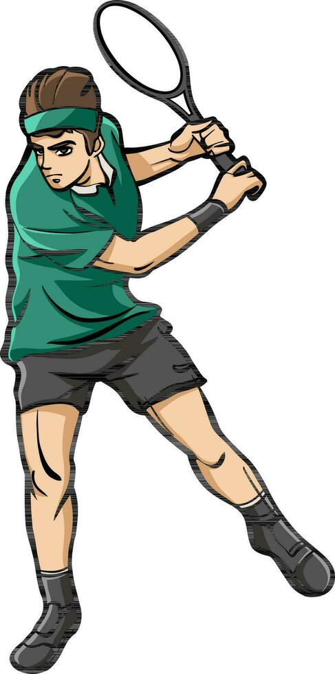 Tennis Spieler Aktion Sport Clip Art vektor