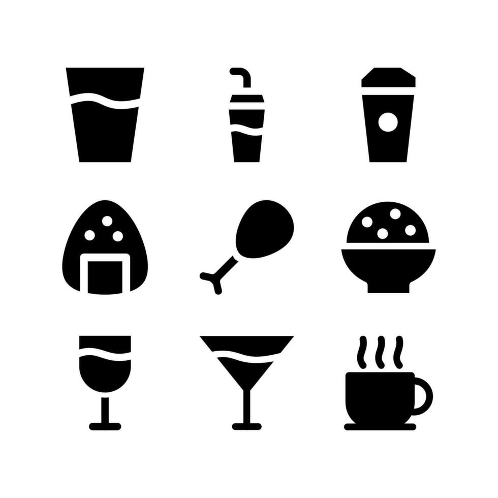 mat ikon vektor illustration logotyp mall för många ändamål. isolerat på vit bakgrund. gata mat linjär ikoner