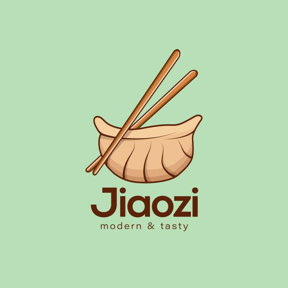 kreativ 3d Abbildungen jiuzzo Logo zum ein Chinesisch Restaurant namens jiuzzo modern und lecker. Prämie Elemente mit Löffel und Stäbchen Vektor Farbe Emblem.