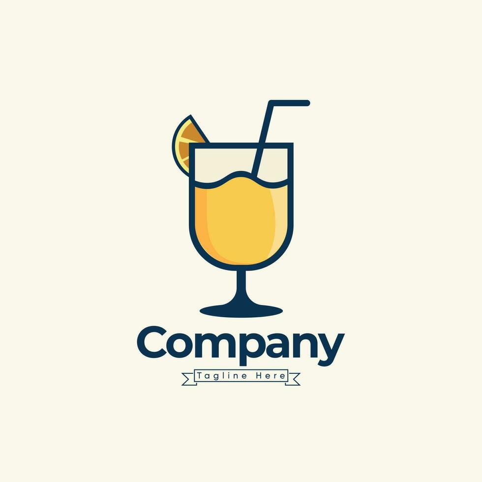 ein Logo zum ein Unternehmen namens das Unternehmen Marke Logo Vorlage. Mimose trinken Vektor Logo Design. Vektor Clip Kunst Saft Design mit Prämie modern Logo Vorlage.