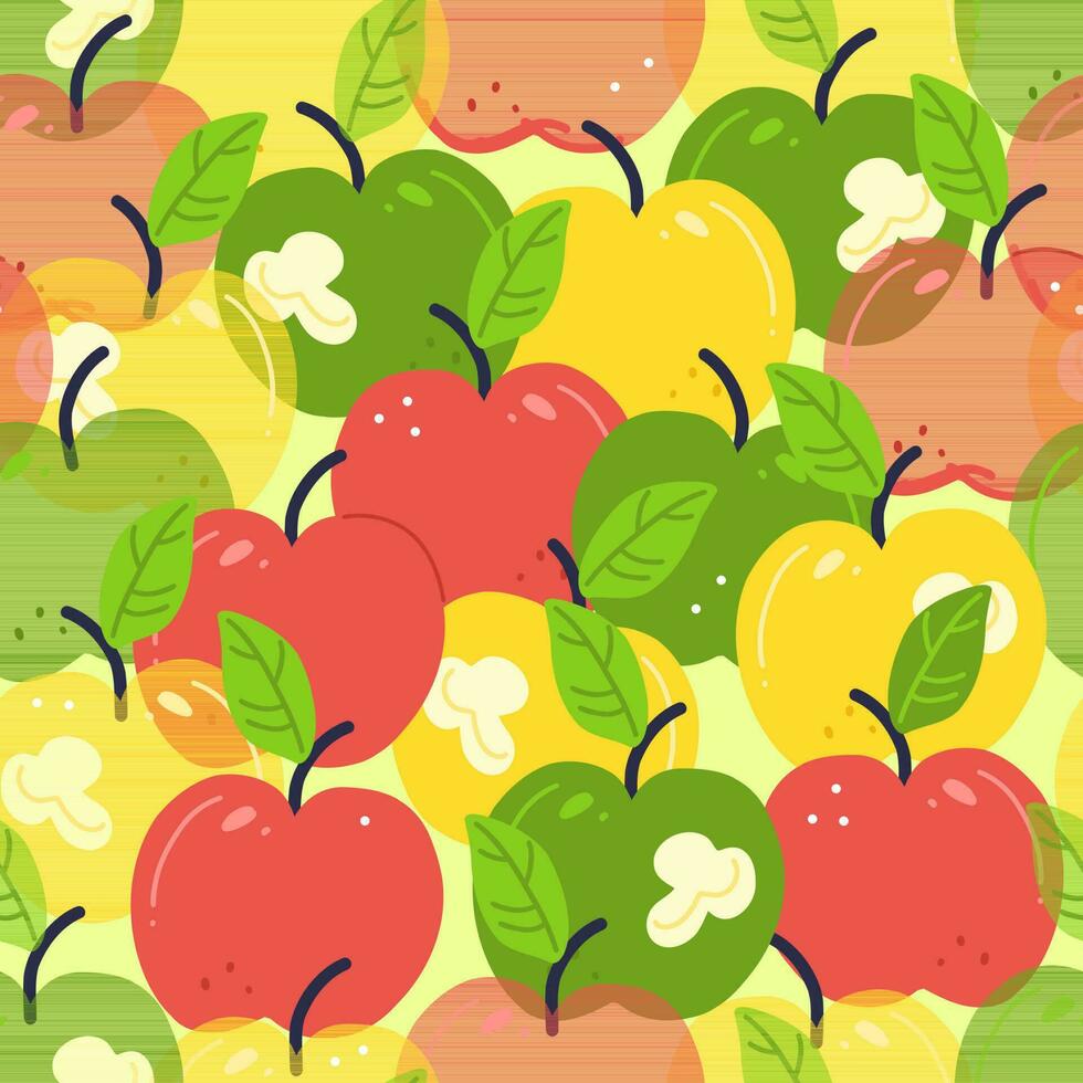 sömlös mönster med äpplen. vektor illustration bakgrund.