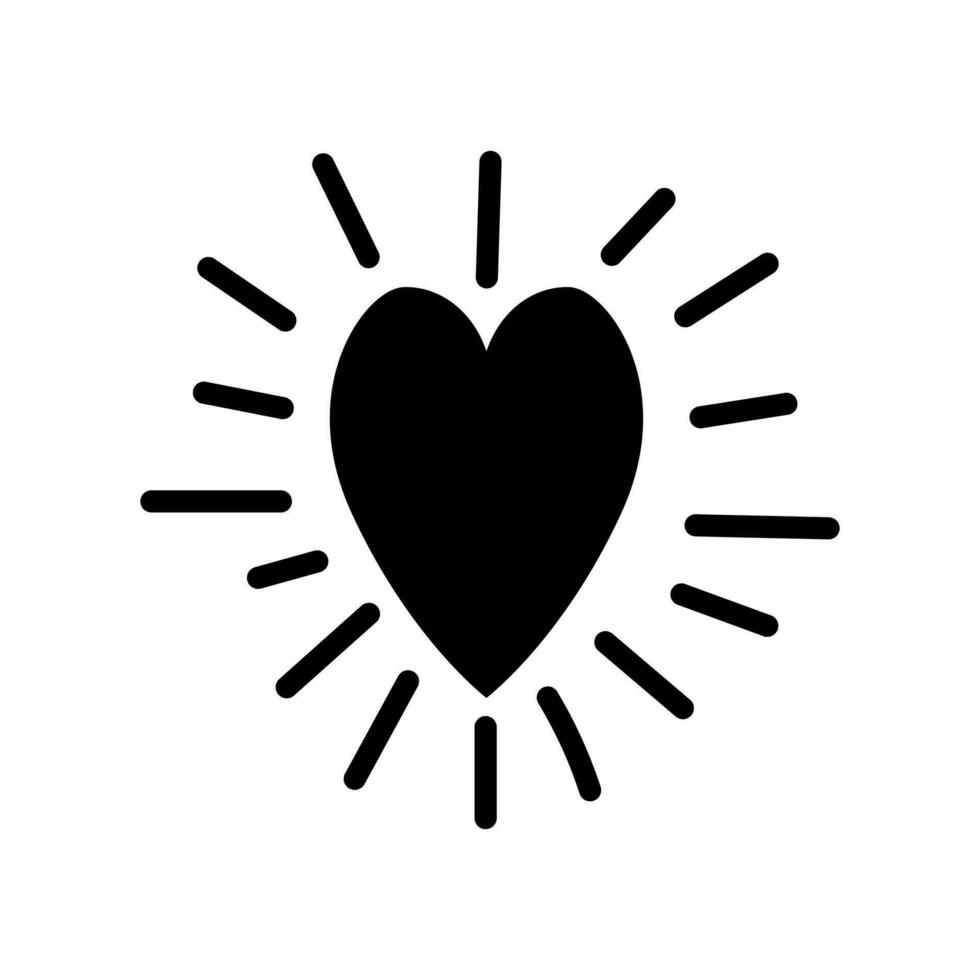 kärlek hjärta symbol ikoner. design element för hjärtans dag isolerat på vit bakgrund och lätt till redigera. vektor