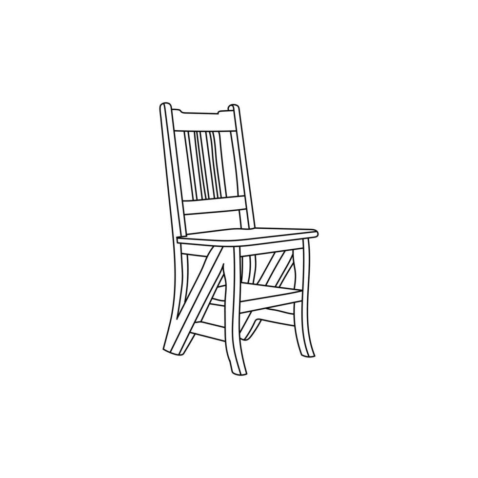 trä- stol logotyp design, modern möbel vektor logotyp mall
