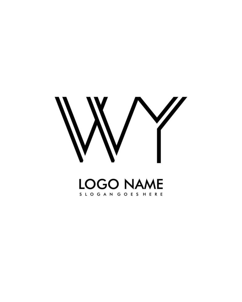 wy Initiale minimalistisch modern abstrakt Logo vektor