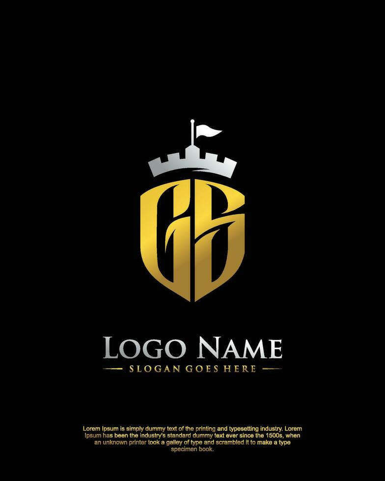 Initiale gs Brief mit Schild Stil Logo Vorlage Vektor