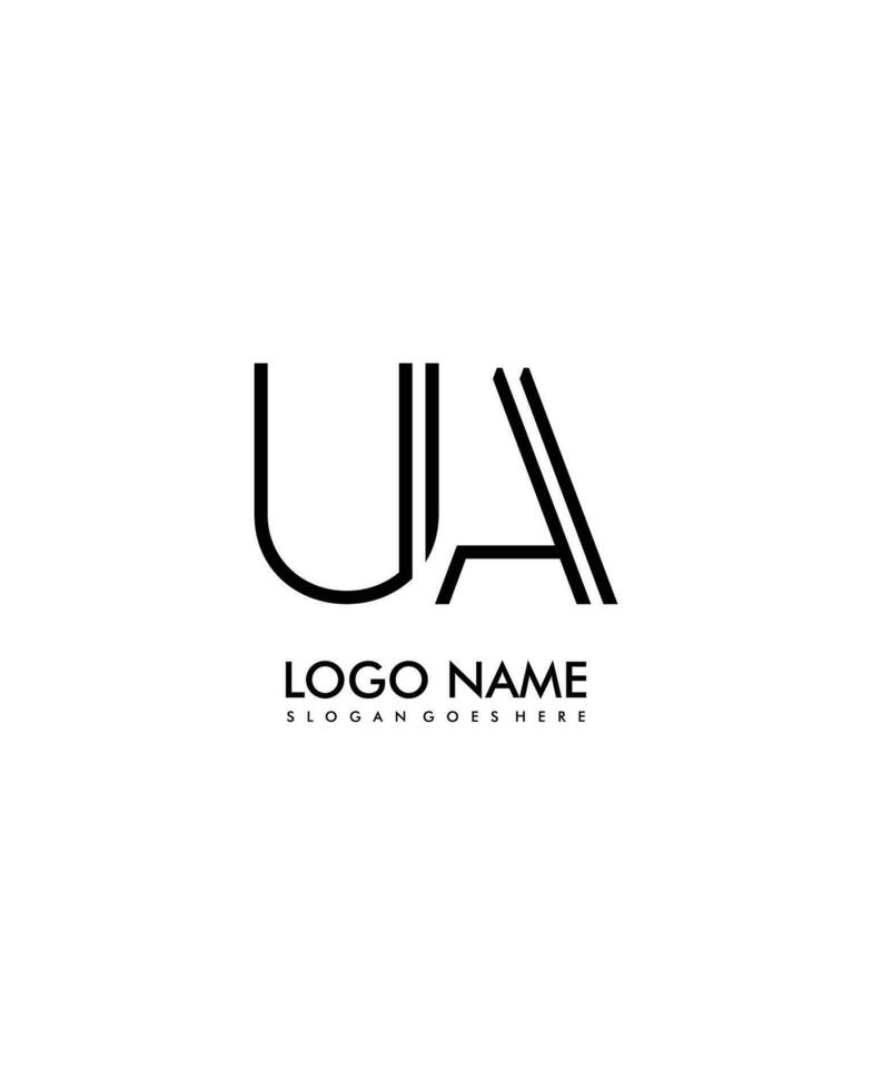 ua första minimalistisk modern abstrakt logotyp vektor