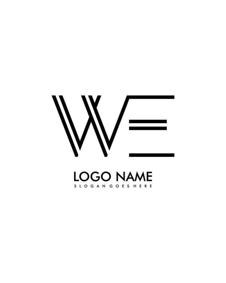 wir Initiale minimalistisch modern abstrakt Logo vektor