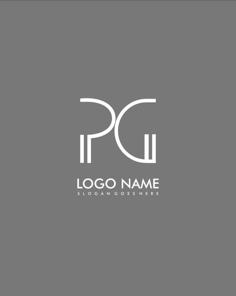 pg Initiale minimalistisch modern abstrakt Logo vektor