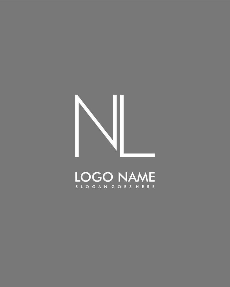 nl första minimalistisk modern abstrakt logotyp vektor