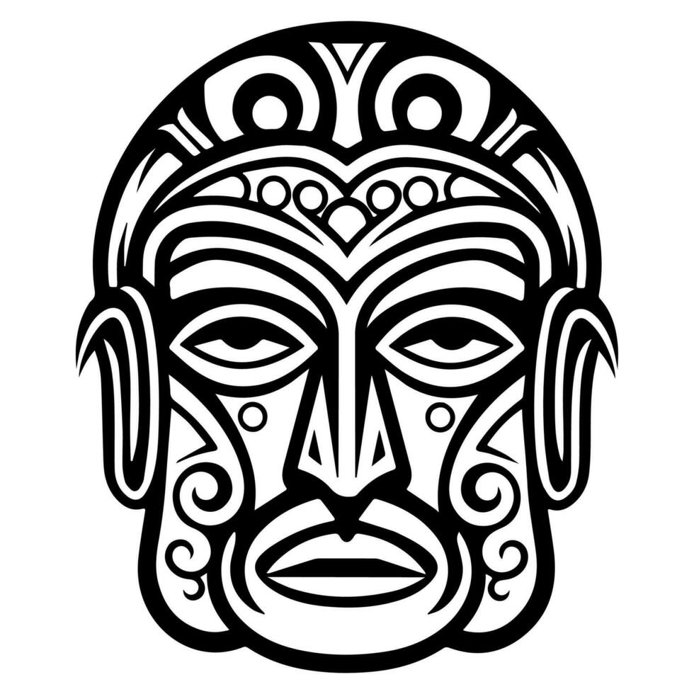 polynesisk element, ikon, glyf, vektor, isolera, silhuett, totem, tatuering vektor