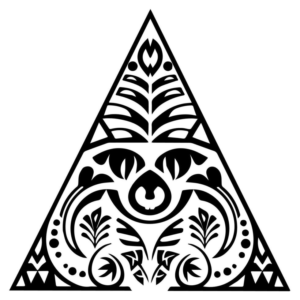 polynesisch Elemente, Symbol, Glyphe, Vektor, isolieren, Silhouette, Totem, tätowieren vektor