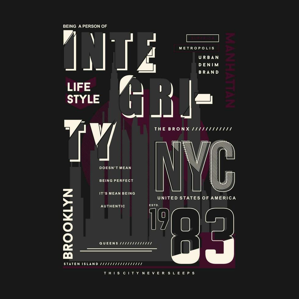 integritet text grafisk typografi, vektor t skjorta design, illustration, Bra för tillfällig aktiva