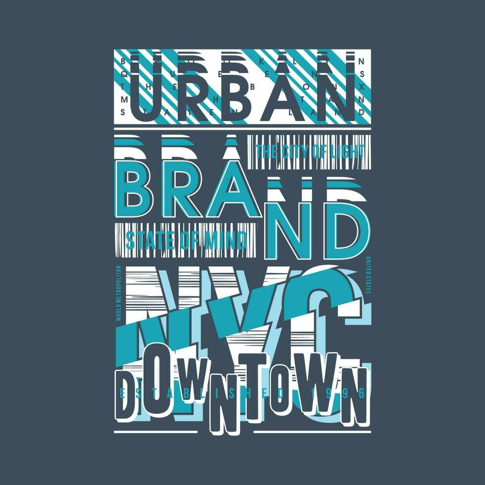 urban varumärke text grafisk vektor illustration i årgång stil för t skjorta och Övrig skriva ut