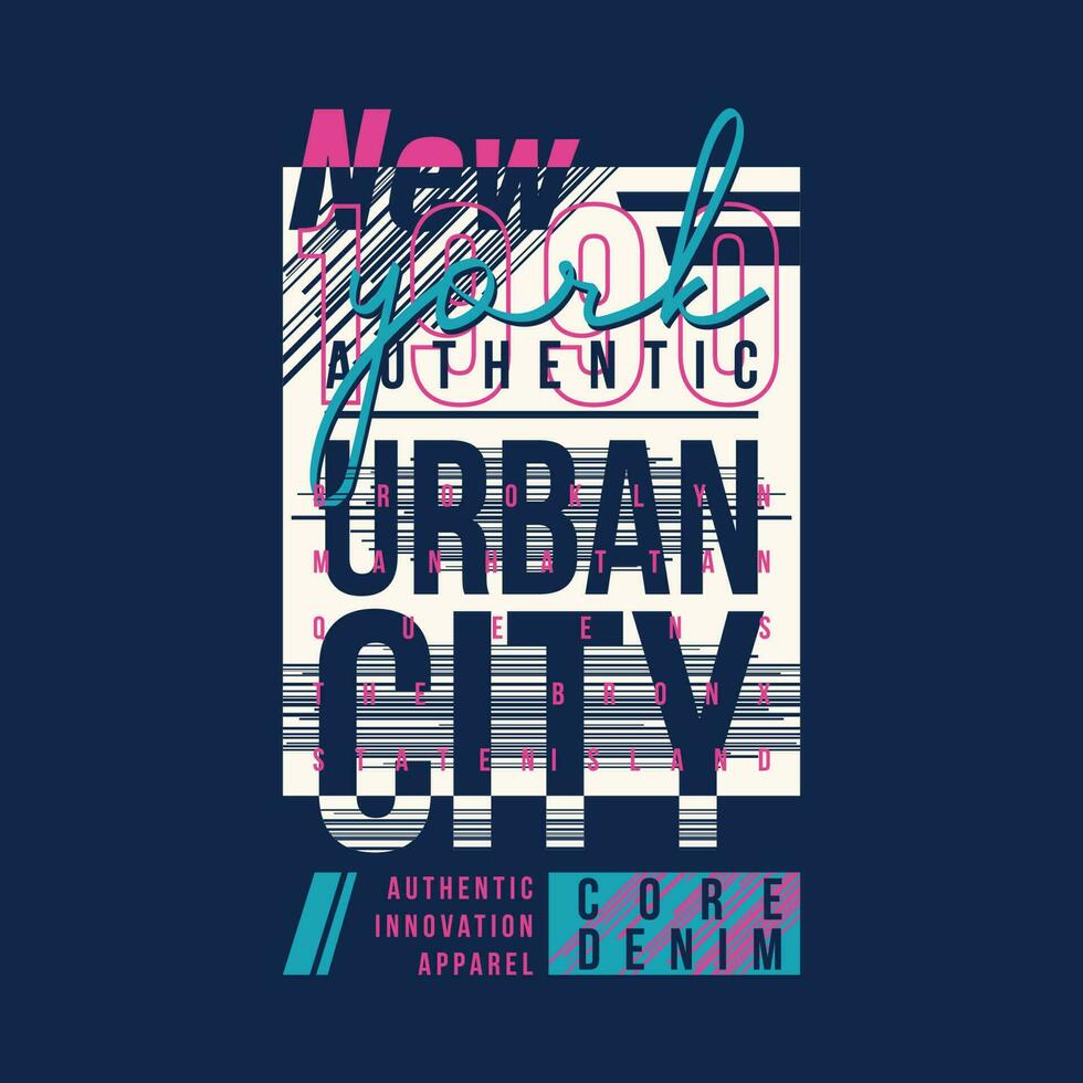 Neu York städtisch Stadt Grafik Design, Typografie Vektor Illustration, modern Stil, zum drucken t Hemd