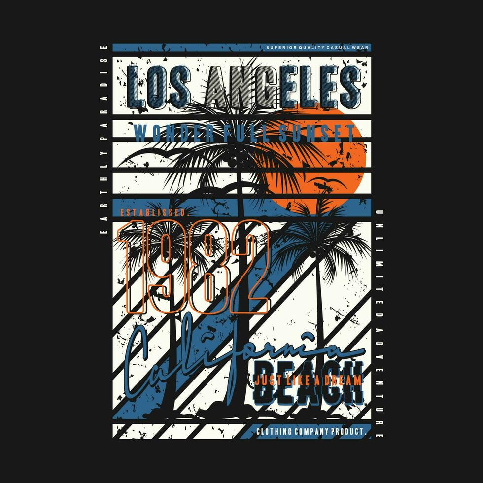 los angeles text abstrakt, typografi design vektor, grafisk illustration, för t skjorta vektor