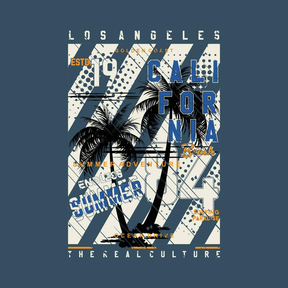 los angeles kalifornien grafisk typografi vektor, t skjorta design, illustration, Bra för tillfällig stil vektor