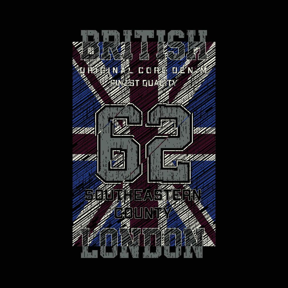 London brittiskt abstrakt flagga grafisk illustration, typografi vektor, för tillfällig t skjorta skriva ut vektor