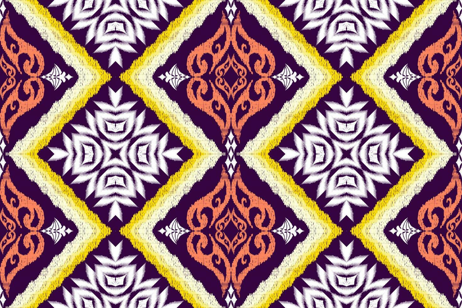 ikat figur aztec broderi stil. geometrisk etnisk orientalisk traditionell konst mönster.design för etnisk bakgrund, tapeter, mode, kläder, omslag, tyg, element, sarong, grafik, vektor illustration