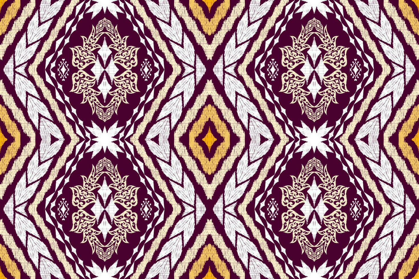 ikat figur aztec broderi stil. geometrisk etnisk orientalisk traditionell konst mönster.design för etnisk bakgrund, tapeter, mode, kläder, omslag, tyg, element, sarong, grafik, vektor illustration