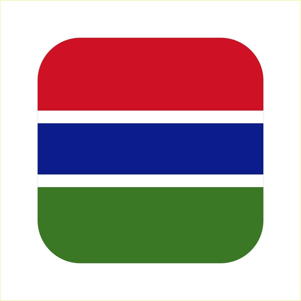 Gambia-Flagge einfache Illustration für Unabhängigkeitstag oder Wahl vektor