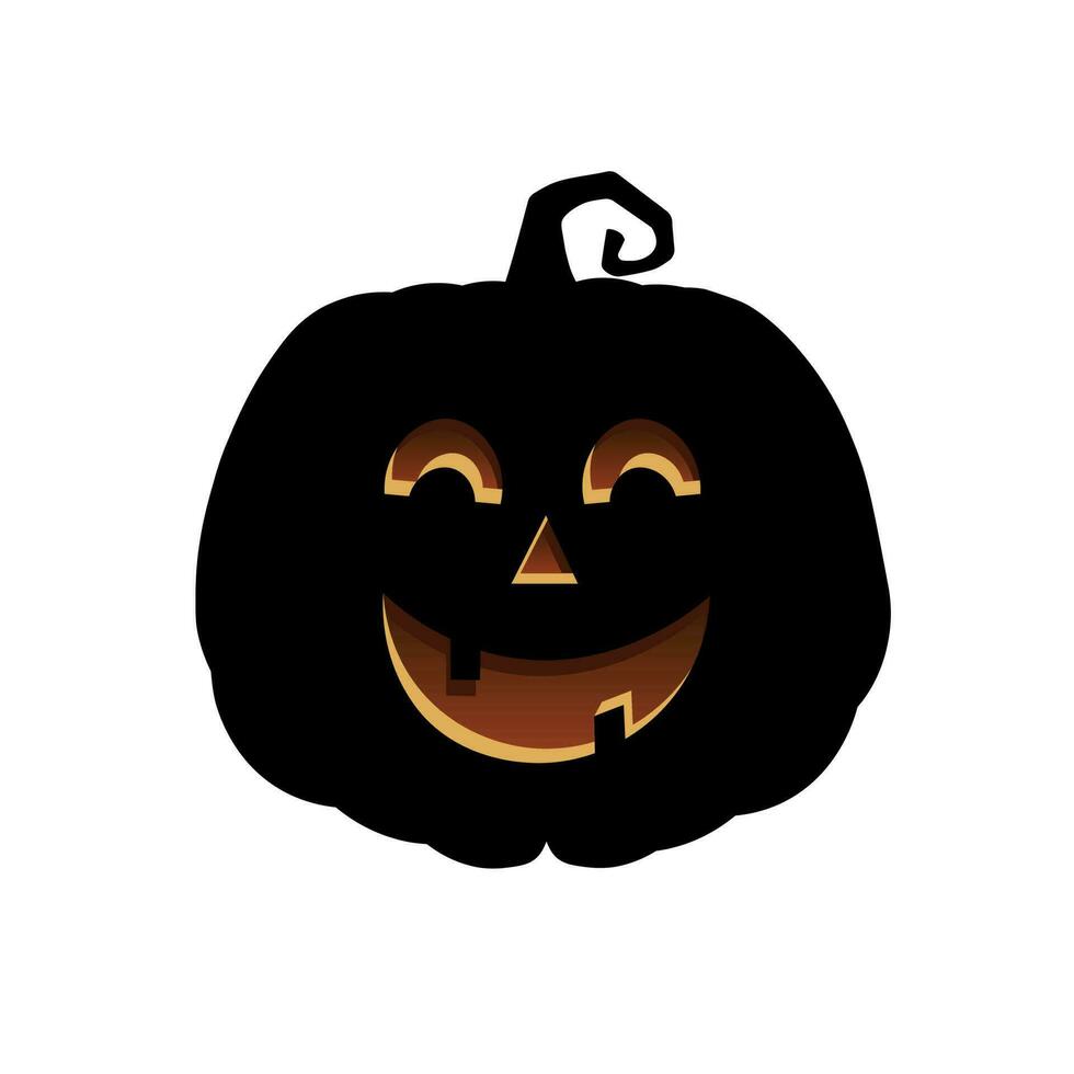 halloween skrämmande pumpa Semester tecknad serie begrepp vektor