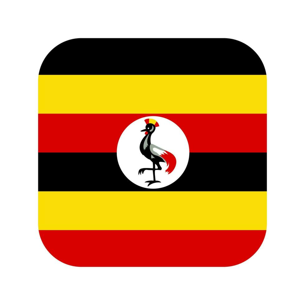 Uganda-Flagge einfache Illustration für Unabhängigkeitstag oder Wahl vektor