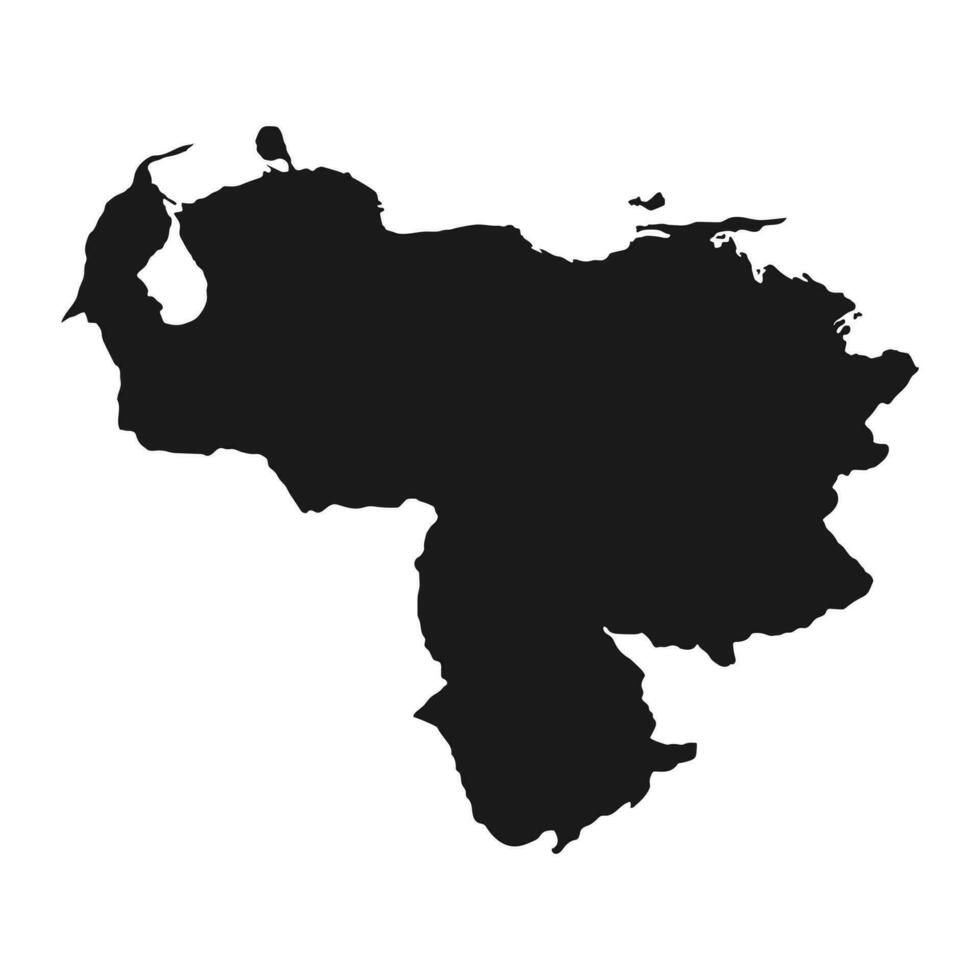 sehr detaillierte venezuela karte mit grenzen auf hintergrund isoliert vektor