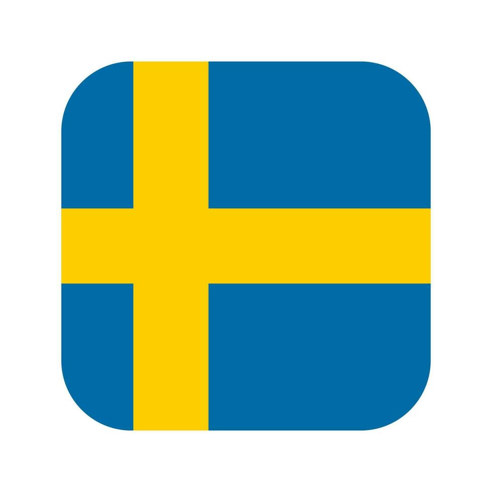 Einfache Illustration der schwedischen Flagge für den Unabhängigkeitstag oder die Wahl vektor